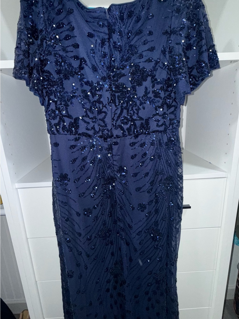 Ever Pretty Navy Sequin Embellished Maxi Dress - Picture 2 of 5